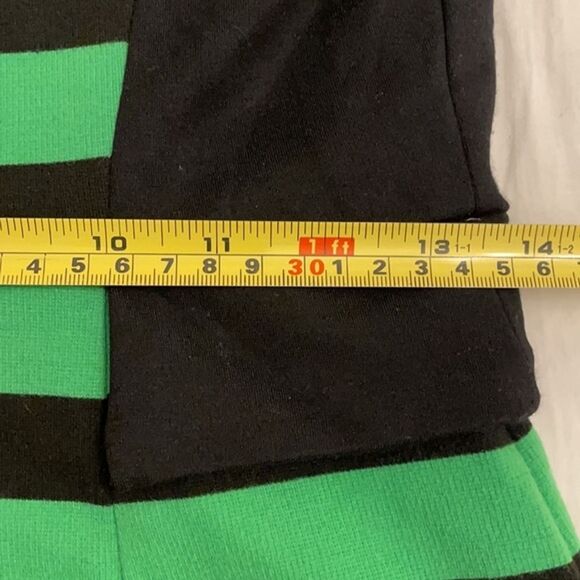 Vince Camuto Shift Dress Womens Size 6 Green Black Striped Sleeveless - Picture 7 of 12